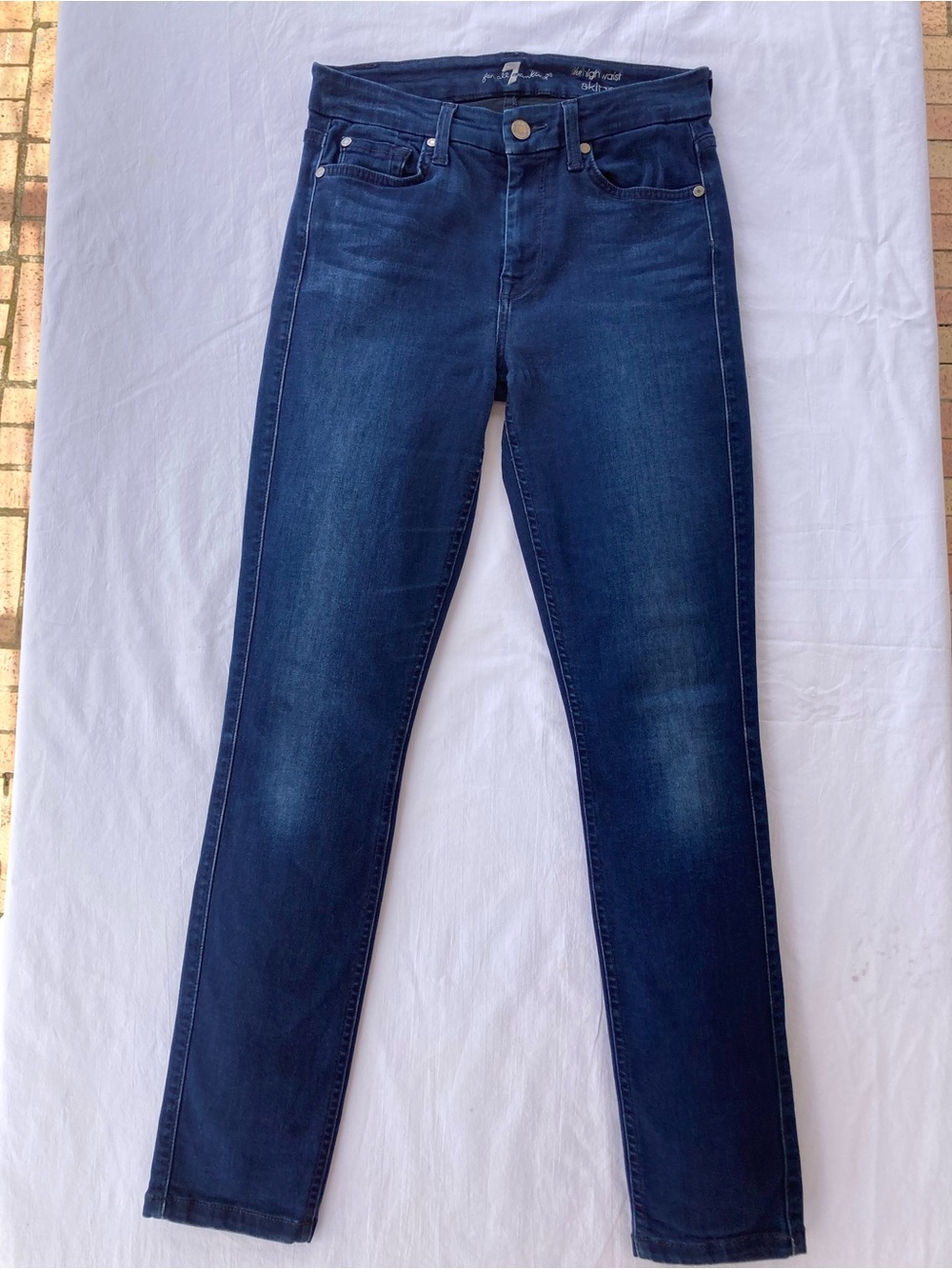 7 for All Mankind Dark Wash Skinny Jeans Size 26